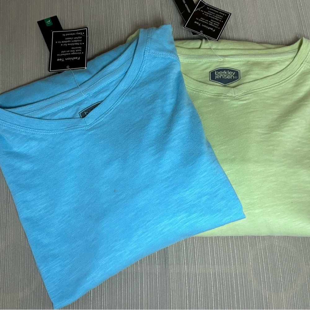 NWT Two Men's V Neck Fashion T Shirts